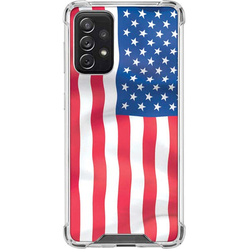 USA Flag American Flag Galaxy A72 5G Clear Case
